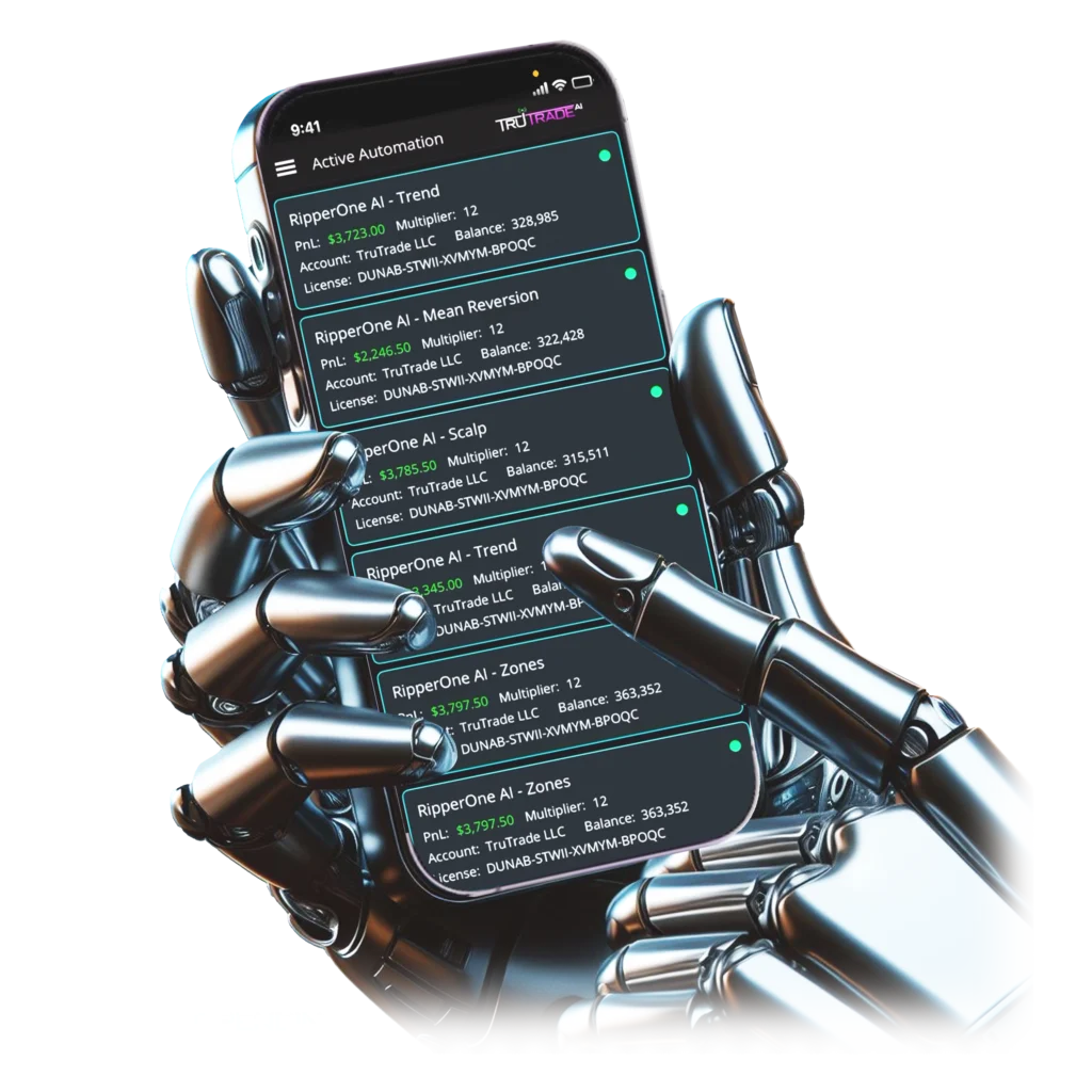 TruTrade AI Real App Robot Hand